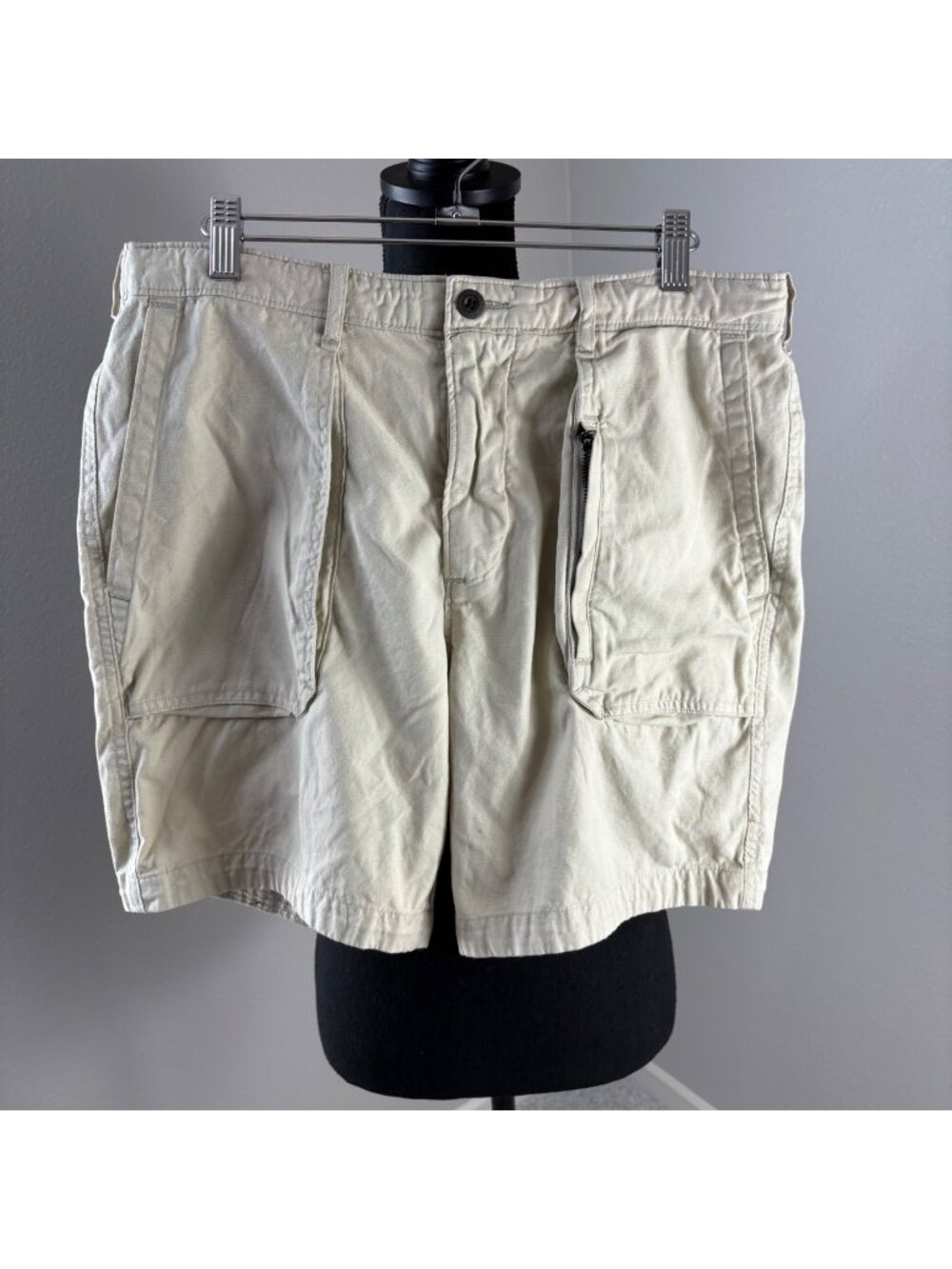 Vintage Abercrombie & Fitch Shorts Mens Medium Khaki Cotton